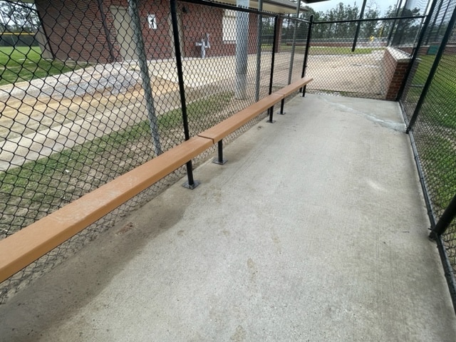 New dugout benches