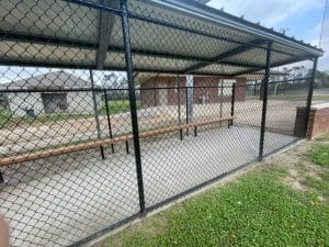 New dugouts with new bench seating