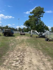 Irrigation equipment arriving on west side