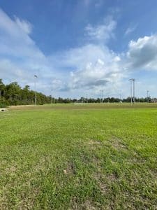 Light poles at Jones Road Fields 3 and 5 are up, just waiting for power